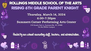 2024 Rising 6th Grade Parent Night