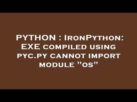 PYTHON : IronPython: