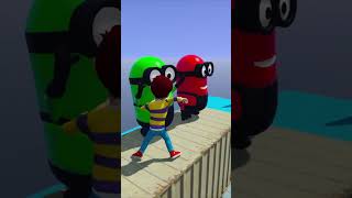Spiderman and red Minions on ramp #gta #gta5 #hulk #EuphoriaPhysics #skibiditoilet #gaming