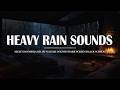 Heavy Rain Sounds at Night Insomnia Relief Nature Sounds Dark Screen Black Screen