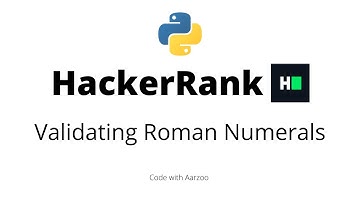 Validating Roman Numerals  || HackerRank Solution
