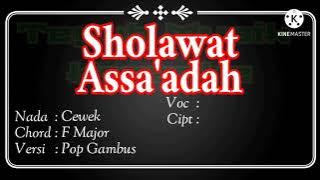 Sholawat Assa'adah Karaoke full lirik Allahumma sholli wassalim 'ala sayyidina wa Maulana Muhammad