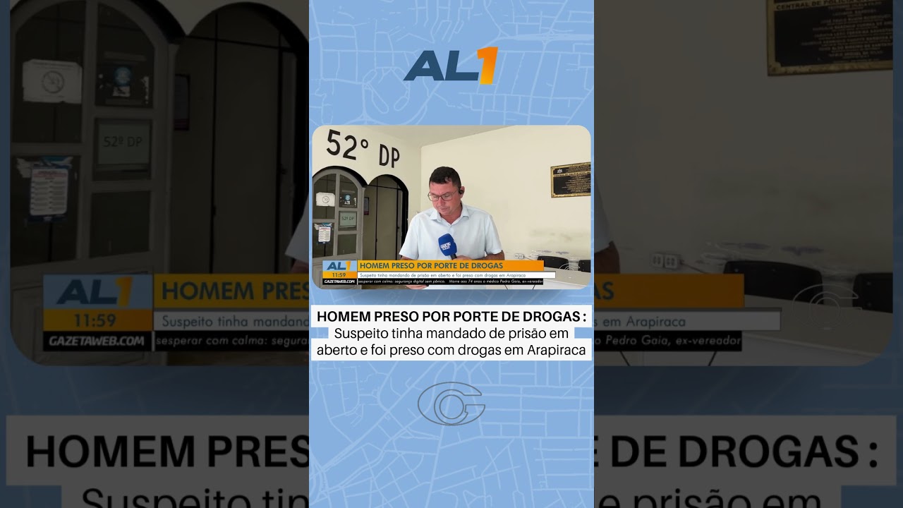 Homem é preso por porte de drogas em Arapiraca