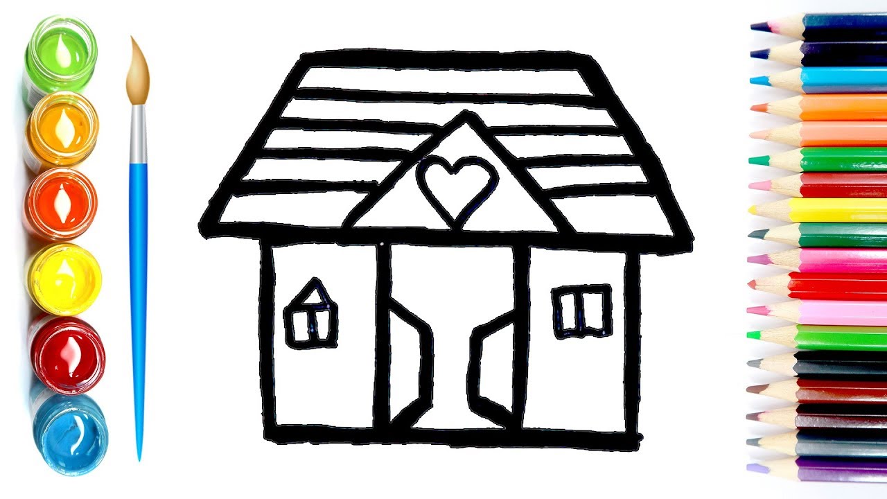 Chỉ với sự tinh tế và đơn giản, hình ảnh vẽ nhà đơn giản này sẽ làm bạn cảm thấy ngay tổ ấm của mình. Hãy để bức tranh thổi bùng niềm yêu thương từ ngôi nhà đến với bạn.
