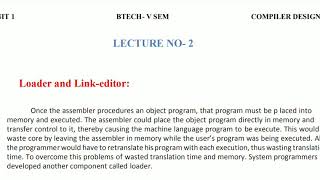 5CS4-02,L3 CD,Loader and Linker (U1) by Avnesh Kr.Joshi