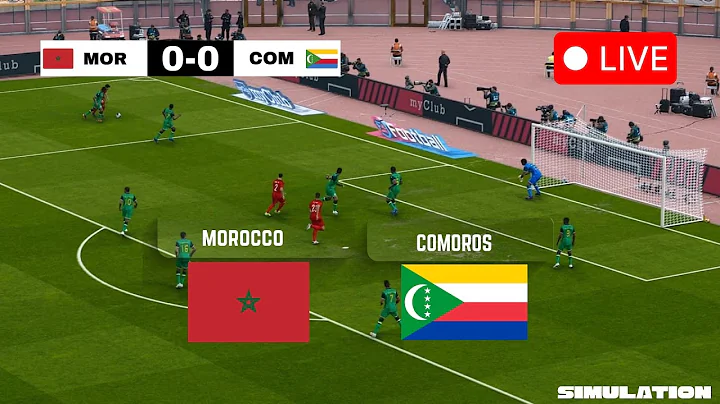 🔴 LIVE | 🔴Morocco vs Comoros | CAF Africa Cup of Nations 2025 | eFootball PES 21 Simulation