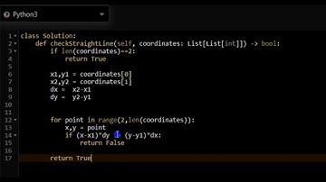 Check If It Is a Straight Line  #1232 | LeetCode |