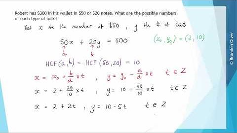 Linear Diophantine Equations - Ex 1