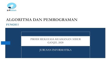 Algoritma dan Pemrograman [RKS111] - Pertemuan 6 "Function"