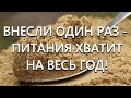 Внесли один раз в почву - питания хватит на весь год!