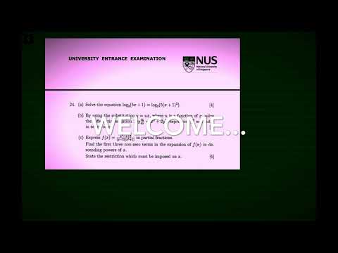 Pembahasan Soal UEE Matematika NUS - Sample Paper A Level Mathematics ...