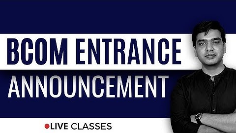 BCom Entrance Live Classes Announcement  - Lilha Education Centre