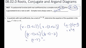 IB MAI HL - 8.02.0 Conjugate Roots and Quadratics