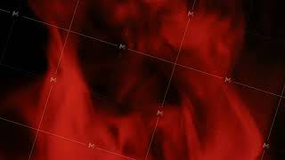 Abstract red smoke creating a fiery glowing effect against a dark background