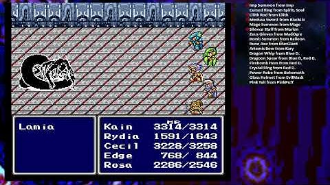 #34 Final Fantasy 4 (SNES) (Rare Drops Challenge) Part 14
