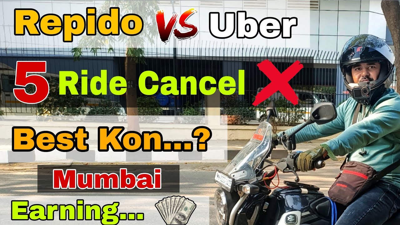 Rapido Bike Taxi & Uber Part Time Earning In Mumbai | 5 Ride Cancel ❌ By Customer | Real Experience
