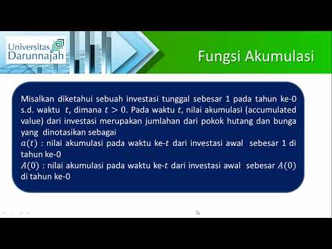 Fungsi Akumulasi (Kuliah Matematika Finansial I Pertemuan !)