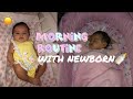 TEEN MOM MORNING ROUTINE WITH NEWBORN BABY👶🏽💞// 17 & Pregnant