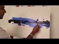 Easy Abstract Landscape Painting Demo / Step By Step For Beginners