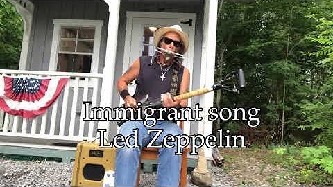 Immigrant song Led Zeppelin on Shovel Guitar and harmonica