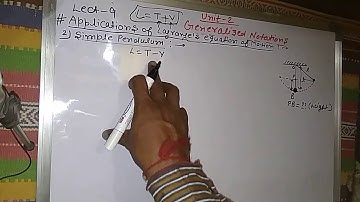 Classical mechanics, lect -9, 2nd application of Lagrange