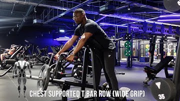 How to Do a Chest Supported T Bar Row Wide Grip | Exercise Tutorial