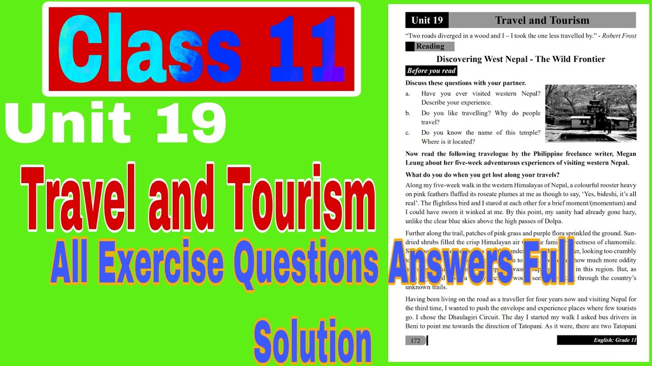 travel and tourism class 11 model question