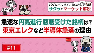 【投資初心者向け】河野デジタル大臣発言受け三菱UFJなど銀行が上昇 / 急速な円高進行で恩恵受けた銘柄は？/ ディスコ・東京エレクトロンなど半導体急落の理由ほか 【サクッとマーケット解説#11】