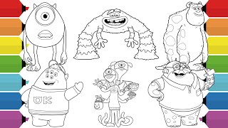 Coloring Mike Wazowski, James P. Sullivan | Monsters University Coloring Book Pages Coloring Mike Wazowski, James P. Sullivan | Monsters University Coloring Book Pages