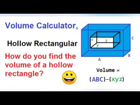 Volume Calculator, Hollow Rectangular - YouTube