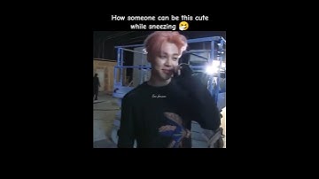 The way he acts cute after sneeze😭💗 #bts #jimin #jhope