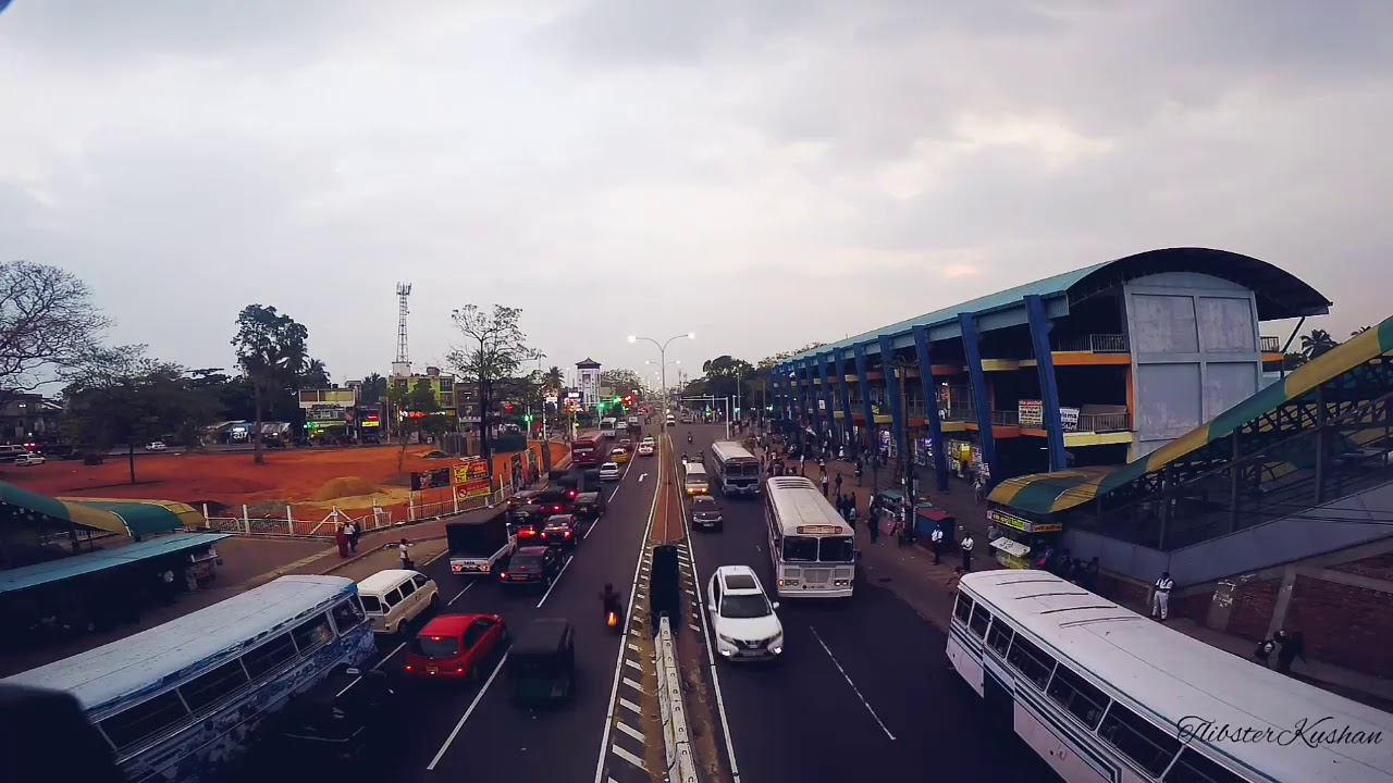 Panadura bus stand Time lapse view from the flyover Sri Lanka
