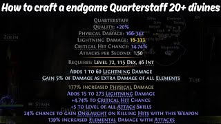 Endgame Quarterstaff craft 20 div+ | PoE 2 0.4 (dead/nerfed)