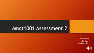 MNGT 1001 Assessment 2
