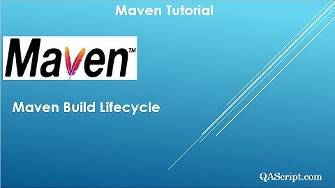 Maven Tutorial - Maven Build Lifecycle