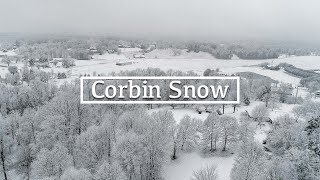 Corbin, Kentucky Snow Drone Video