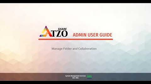 ATZO Share Admin User Guide : Folder Management