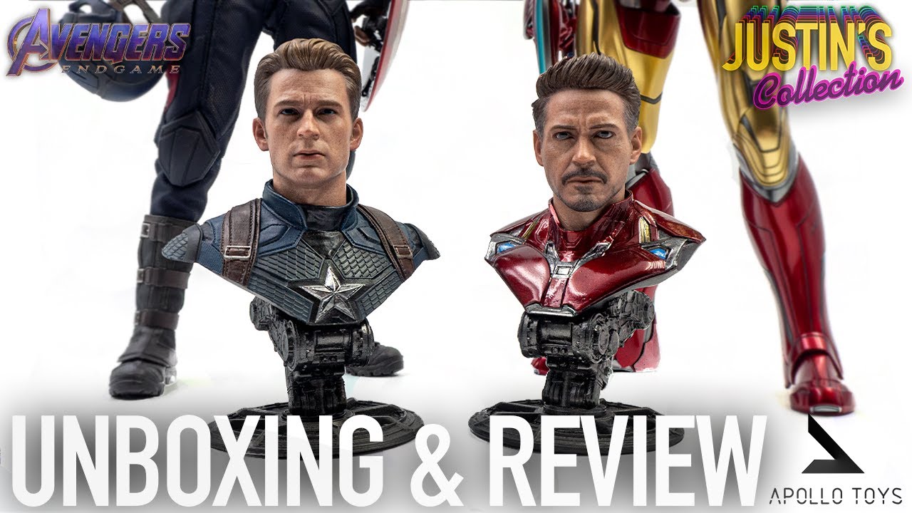 Avengers Endgame Iron Man & Captain America 1/6 Scale Busts