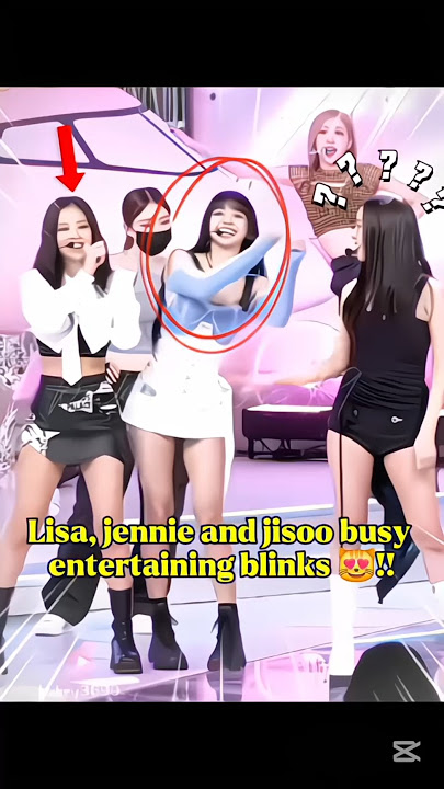 lisa, jennie and jisoo busy entertaining blinks 😻 #rosé #fypシ