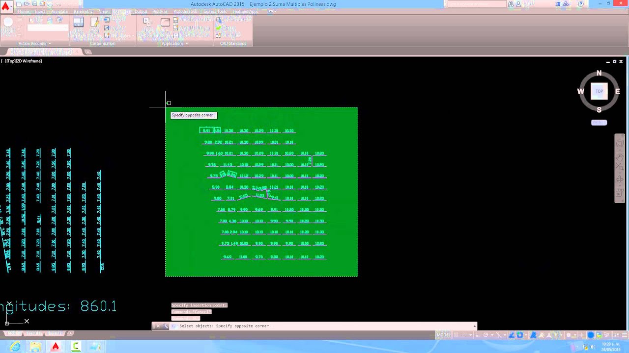 Autocad 2015 Macro Autolisp Suma Multiples Polineas YouTube