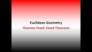 Chord Theorems Proofs