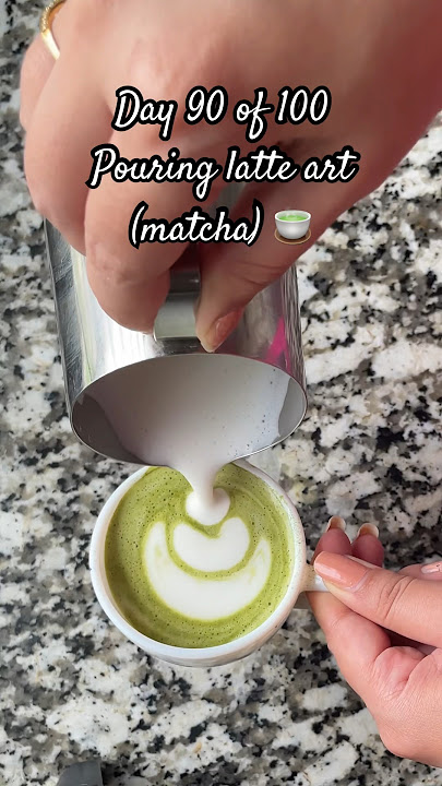 Matcha latte art 🍵 #latte #matcha #tea #matchaart #matchatea #100dayschallenge #learningnewthings