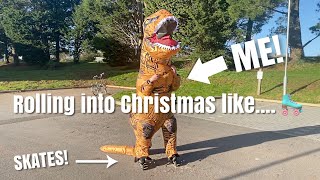 X-MAS VLOG!! | SKATING IN A T-REX COSTUME (VLOG 15)