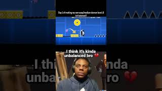 Day 1 making a Geometry Dash demon level 💔