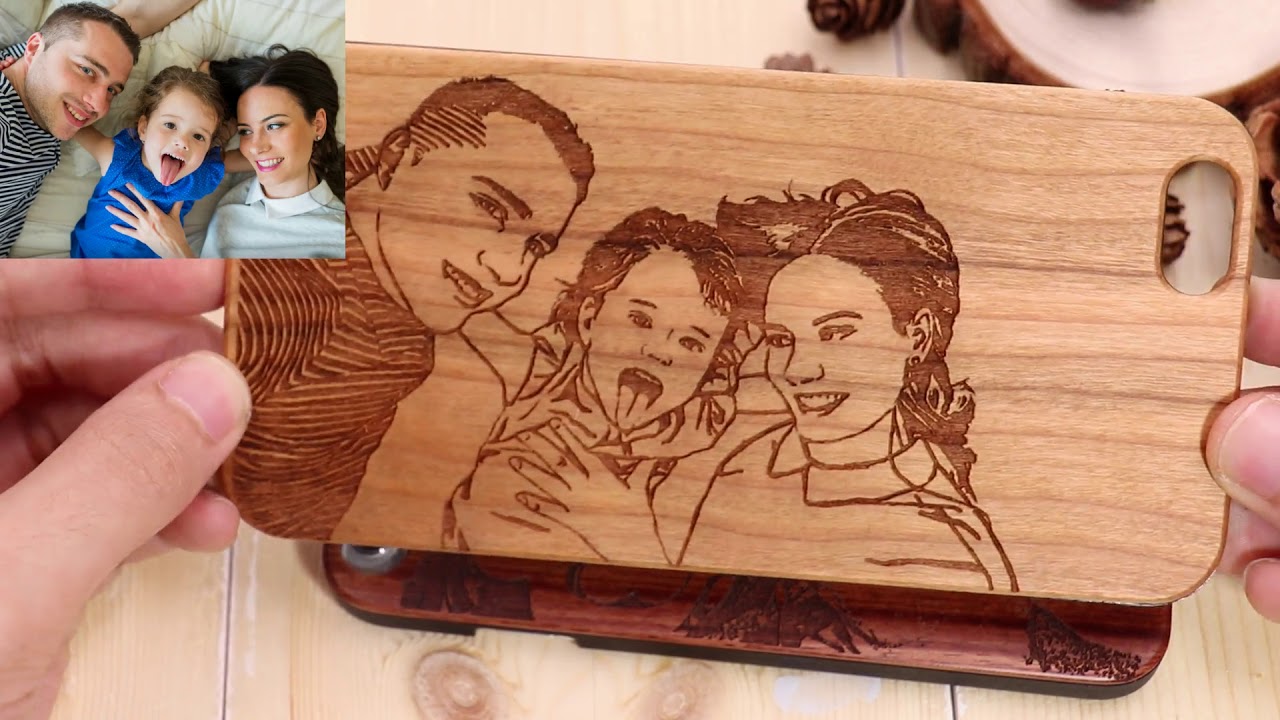 personalized wooden phone case back engraving rosewood youtube