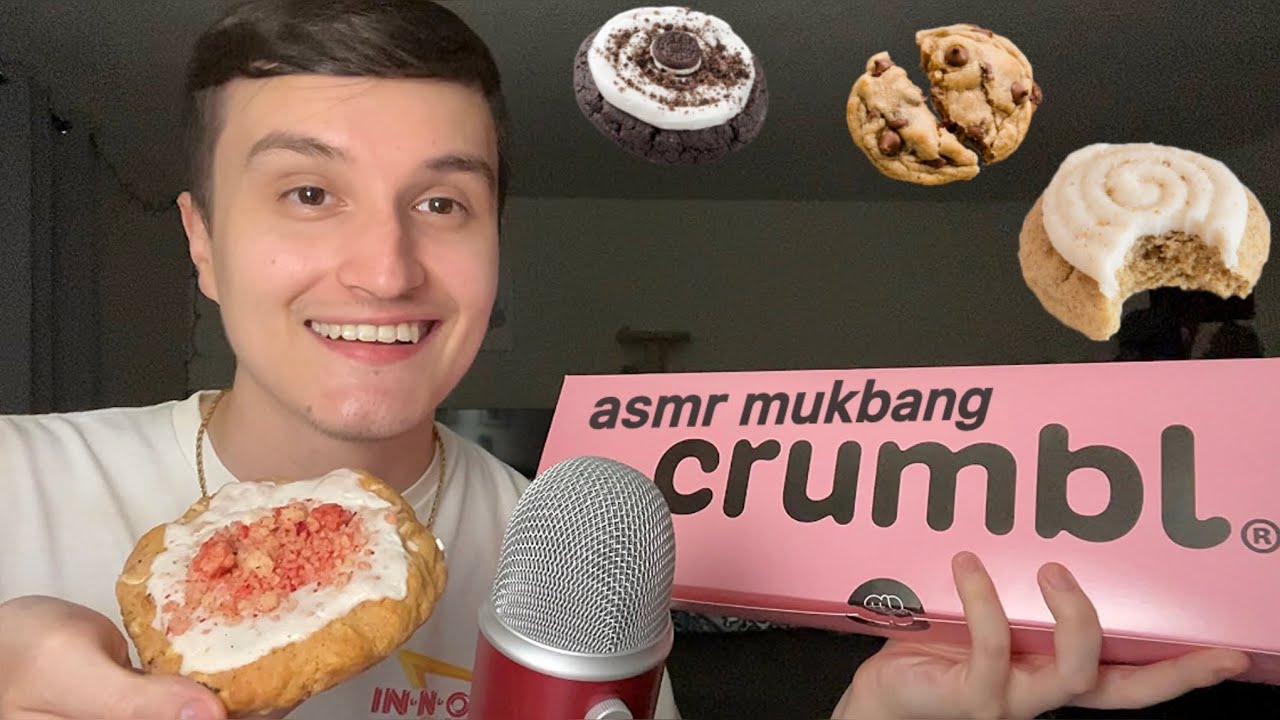 ASMR Crumbl Cookies Mukbang 🍪💤 (eating sounds)