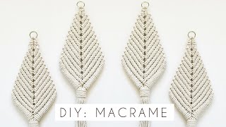 DIY: MACRAME LEAF TUTORIAL | INTERMEDIATE MACRAME PATTERN | MACRAME FEATHER