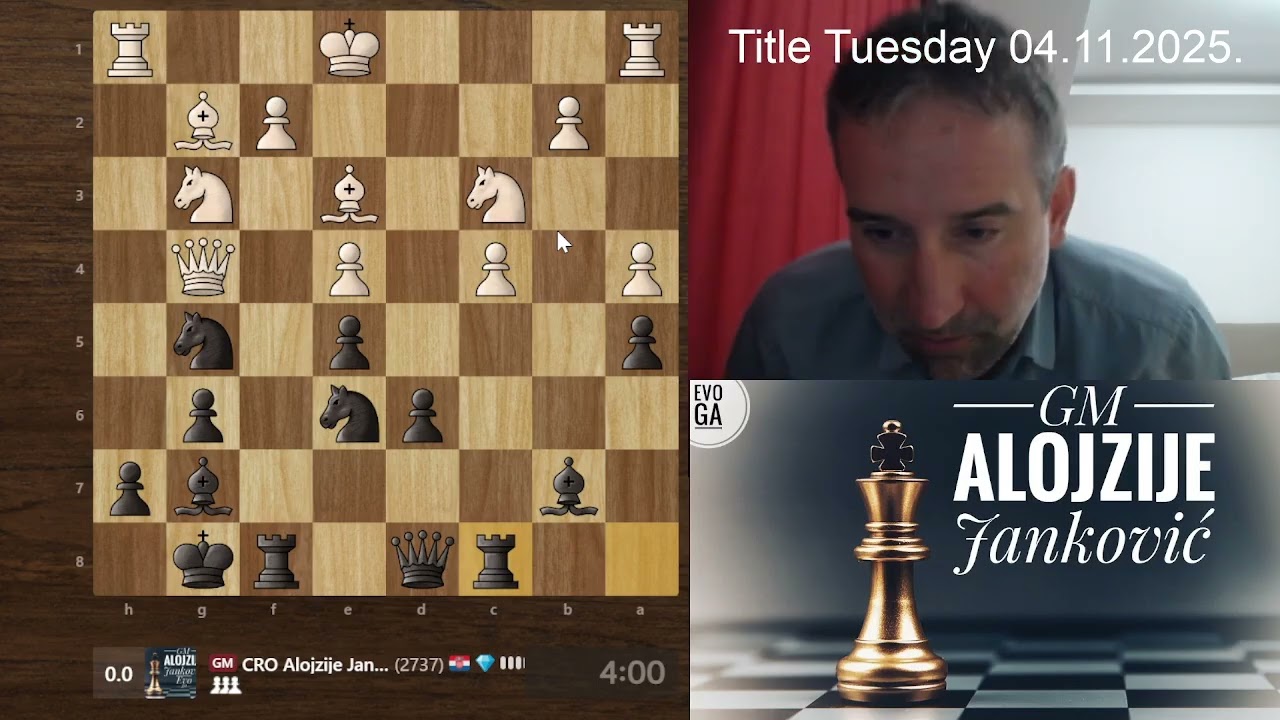 2 sata live šaha - Titled Tuesday!