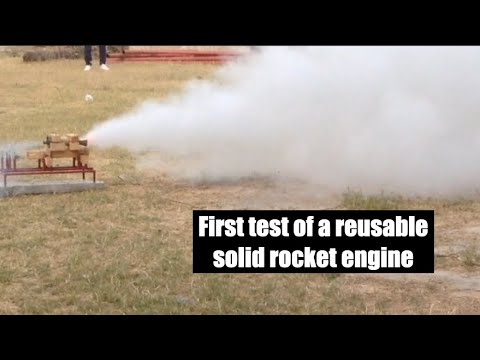 First static fire of a Homemade reusable solid rocket engine episode 20