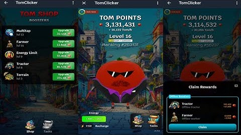 TOM Clicker | TOMCOIN Mining Bot On Telegram | Token Airdrop 2024 | Auto Clicker